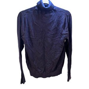 Primark Womens Sweater Pullover Turtle Neck Knitted Navy Blue Medium